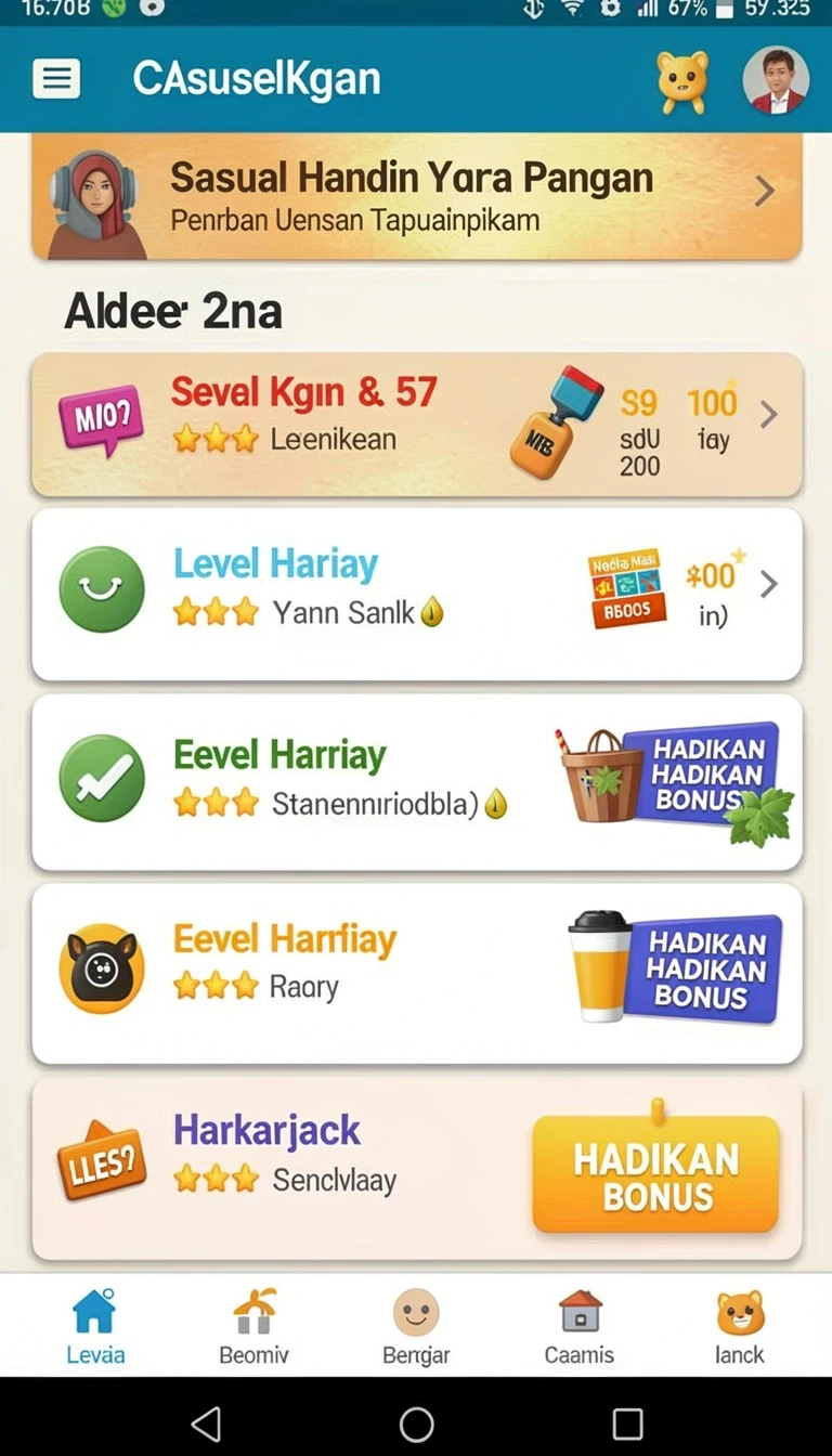 Beragam pilihan permainan menarik dalam aplikasi kastil777 App APK Terbaru.